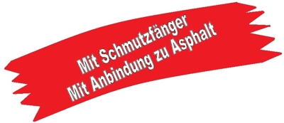 Banner mit Schmutzfänger und mit