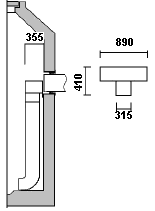 Maße Edelstahl-Formteil Uni700
