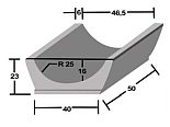 Drittelschale DN 50 cm