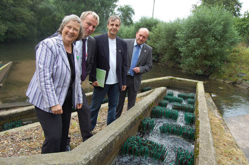 Einweihung der Fischtreppe Einweihung der Fischtreppe mit politischer Prominenz