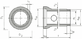 Gelenkstücke und Abzweige bis DN 600 sind kreisrund. Gelenkstücke DN 700 bis DN 1.200 haben einen Fuß.