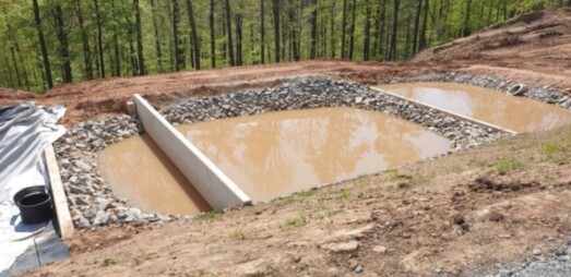 Tauchwand für Regenrückhaltebecken aus Stahlbeton