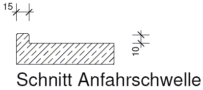 Wurzelbrücke mit Anfahrschwelle